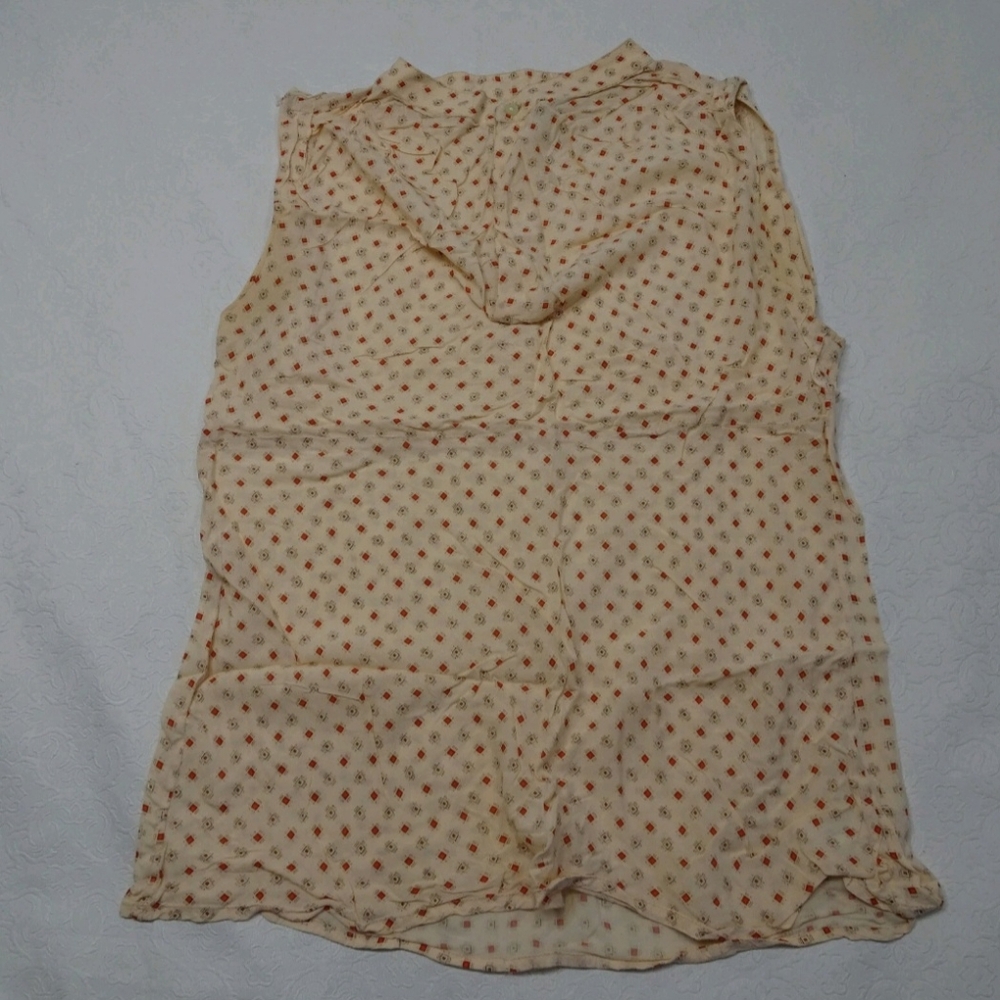 Gap Medium Women's Geometric Henley Button Up Top Blouse